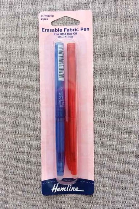 Erasable fabric pen (two colours)