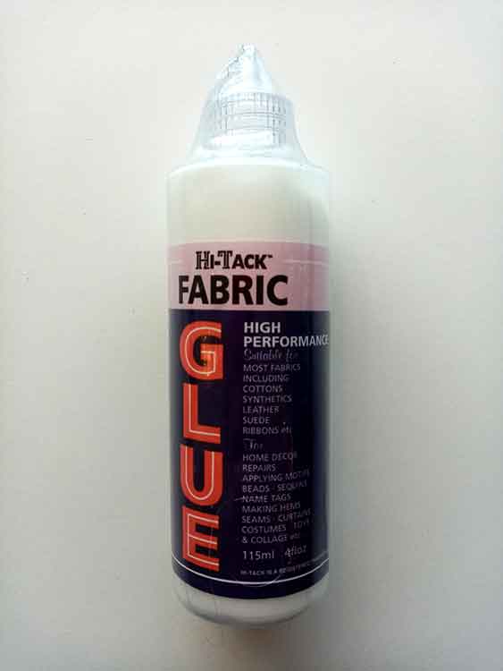 Hi Tack Fabric Glue 115ml For Fabrics Cottons Synthetics Leather Suede  Ribbons