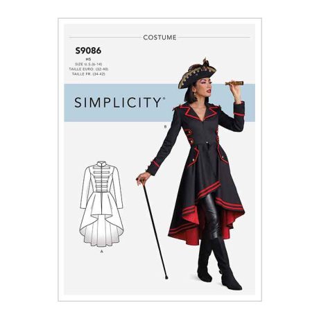 S9086 Misses' Steampunk Costume Coats