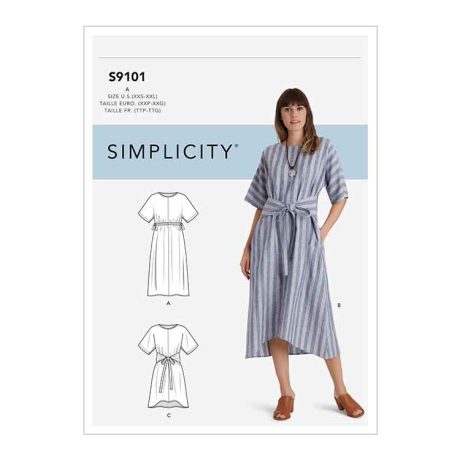 S9101 Misses' Pullover Dresses In Two Lengths
