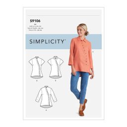 S9106 Misses' & Women's Button Front Shirt