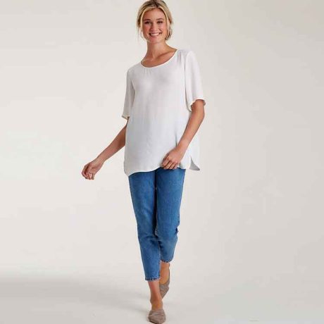 S9107 Misses' Tops With Sleeve & Length Variation