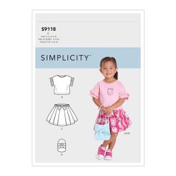 S9118 Toddlers' Tops, Skirts & Purse