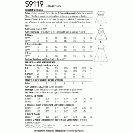S9119 Children's Dresses