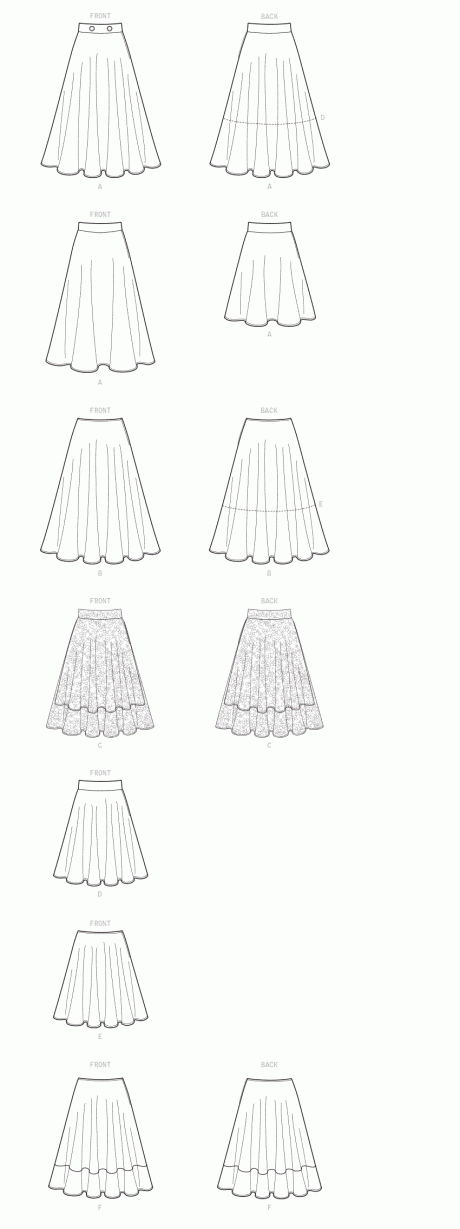 S9123 Misses' Skirts