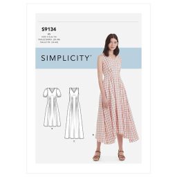 S9134 Misses' Released Pleat Dress