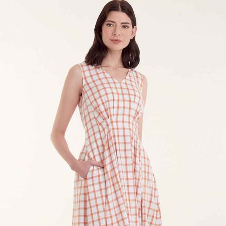 S9134 Misses' Released Pleat Dress