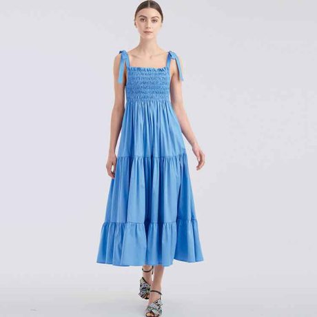 S9141 Misses' Dress With Shirred Bodice