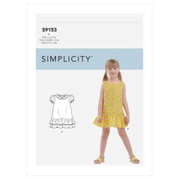 S9153 Children's Drop Waist Dress