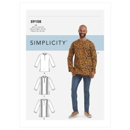 S9158 Men's Half Buttoned Shirts