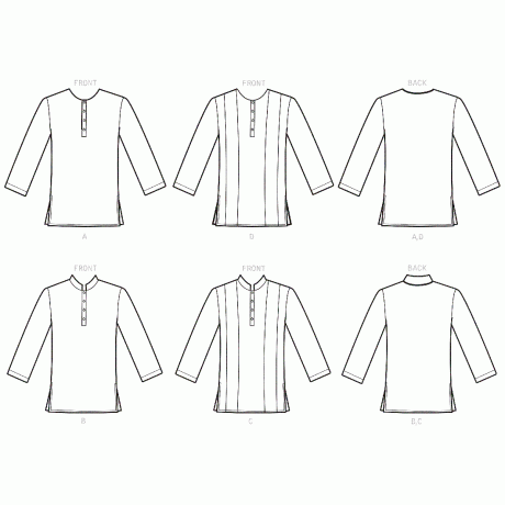 S9158 Men's Half Buttoned Shirts