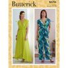 B6756 MISSES' DRESS, JUMPSUIT & SASH