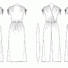 B6756 MISSES' DRESS, JUMPSUIT & SASH