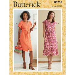 B6758 MISSES' & MISSES' PETITE DRESS