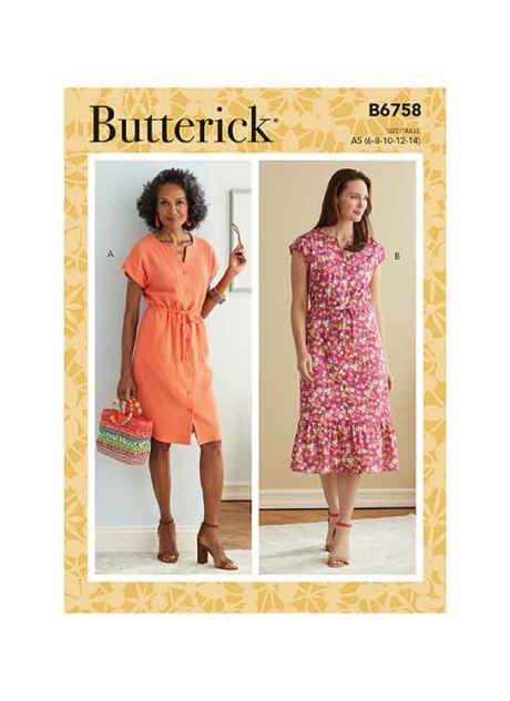 B6758 MISSES' & MISSES' PETITE DRESS