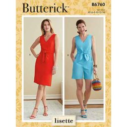 B6760 MISSES' DRESS & ROMPER