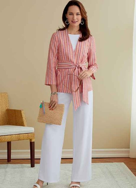 B6775 MISSES' & WOMEN'S JACKET, SASH, DRESS & JUMPSUIT - Image 8