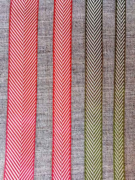 Chevron pattern Christmas ribbon