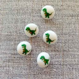 Dinosaur buttons (15mm)