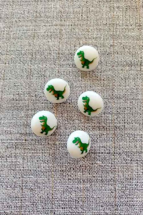 Dinosaur buttons (15mm)