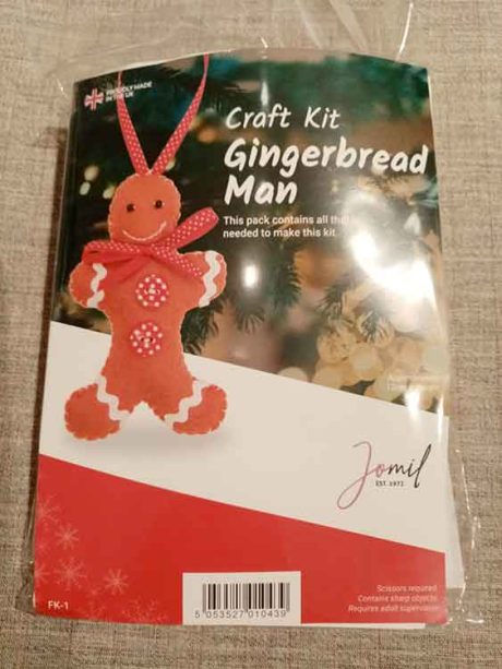 Felt gingerbread Christmas tree decoration kit