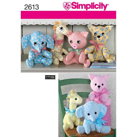 S2613 Two pattern piece stuffed animals