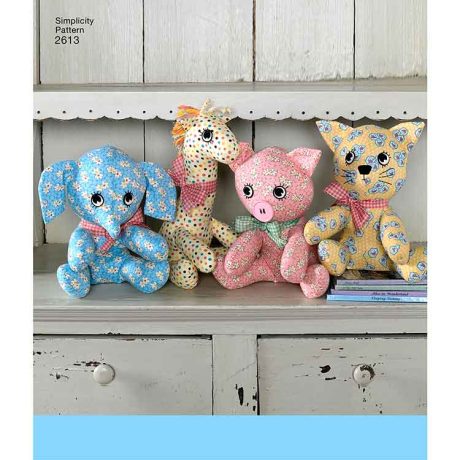 S2613 Two pattern piece stuffed animals