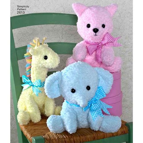 S2613 Two pattern piece stuffed animals