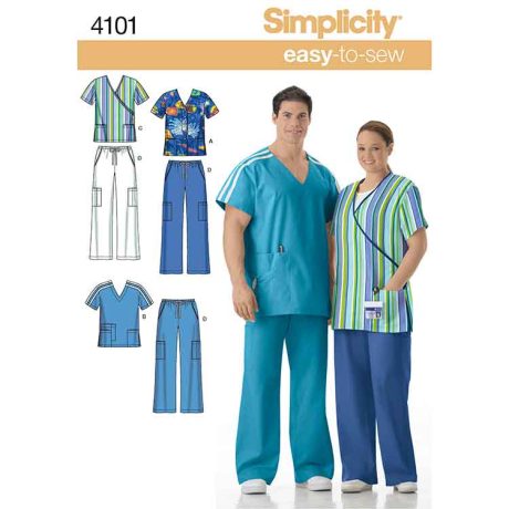 S4101 Women's and Men's Scrub Tops and Pants