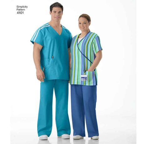 S4101 Women's and Men's Scrub Tops and Pants - Image 2