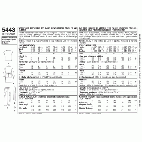 S5443 Women's & Men's Plus Size Scrubs - Image 2