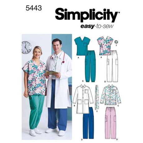 S5443 Women's & Men's Plus Size Scrubs