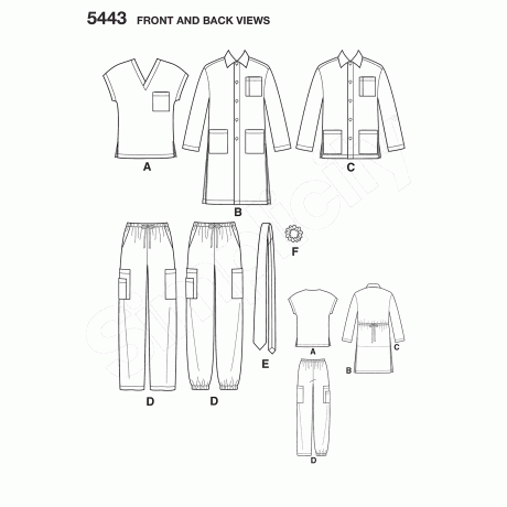 S5443 Women's & Men's Plus Size Scrubs - Image 3