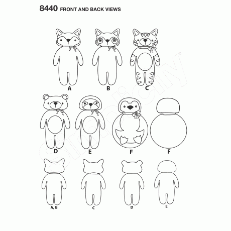 Simplicity pattern S8440 Stuffed Animals