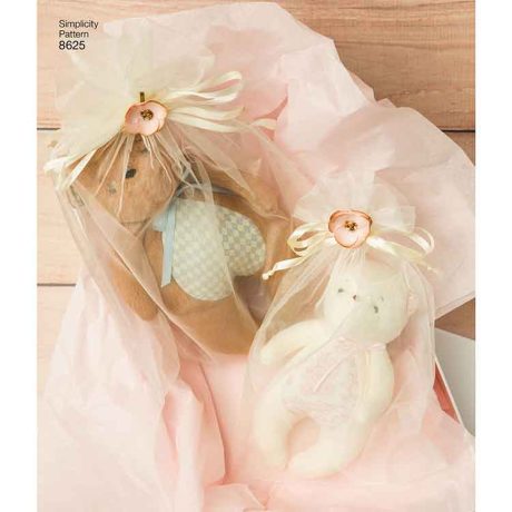Simplicity Pattern 8625 Stuffed Animals and Gift Bags