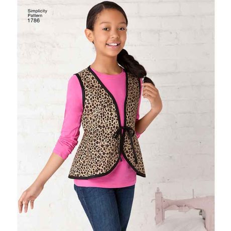 S1786 Learn to Sew Child's & Girls'  Vests and Skirt