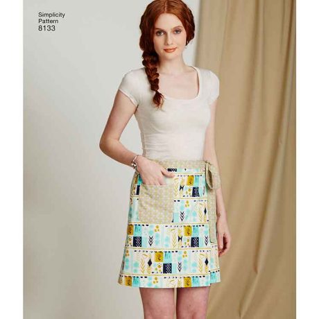 S8133 Women's Learn to Sew Wrap Skirts