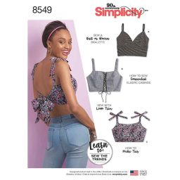 S8549 Womens' Learn to sew Bra Tops