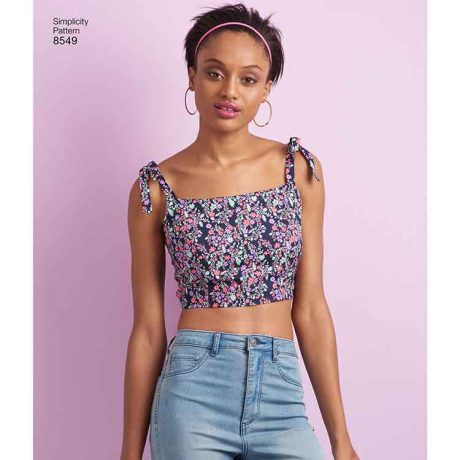 S8549 Womens' Learn to sew Bra Tops