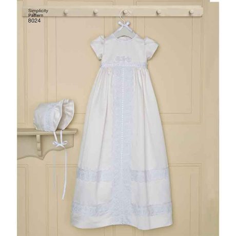 S8024 Babies' Christening Sets with Bonnets - Image 5