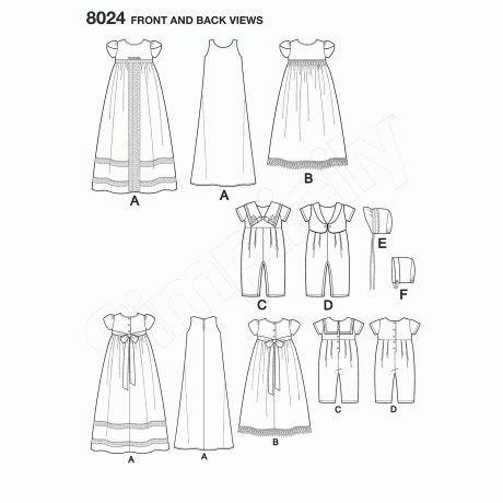 S8024 Babies' Christening Sets with Bonnets - Image 8