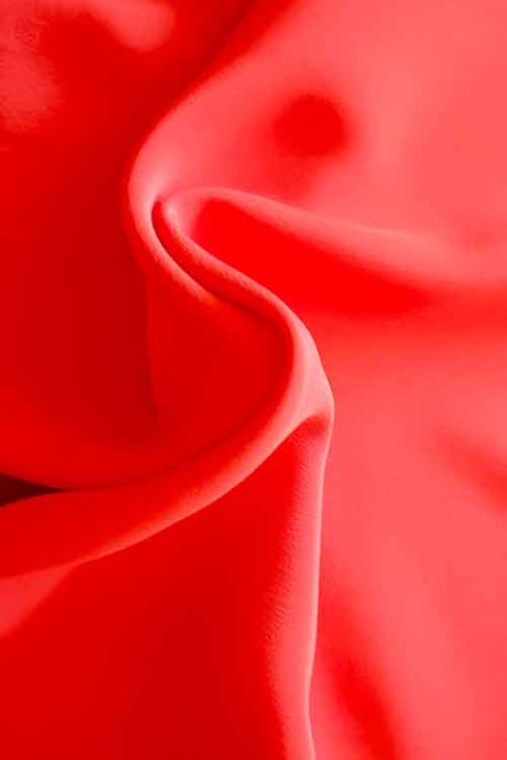 Silk blend crepe de Chine (coral)