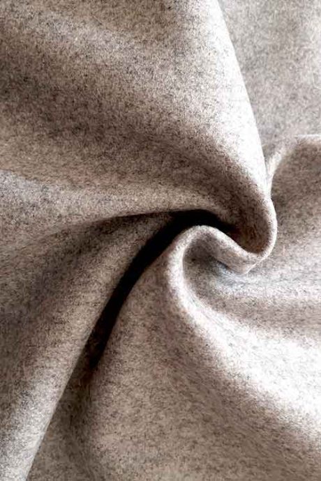 Silver grey wool-blend melton
