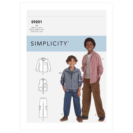 S9201 Children's & Boys' Shirt, Vest & Pull-On Pants