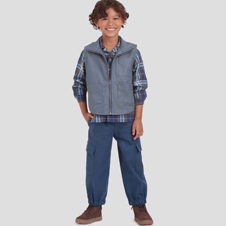 S9201 Children's & Boys' Shirt, Vest & Pull-On Pants