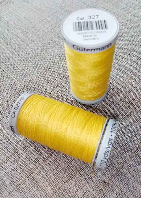 Gutermann Extra-Strong thread, Col. 327 (yellow)