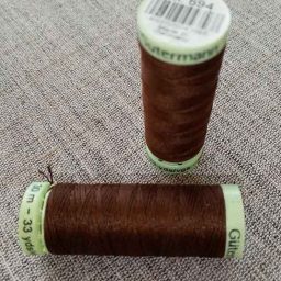 Gutermann Top Stitch thread, Col. 694 (brown)