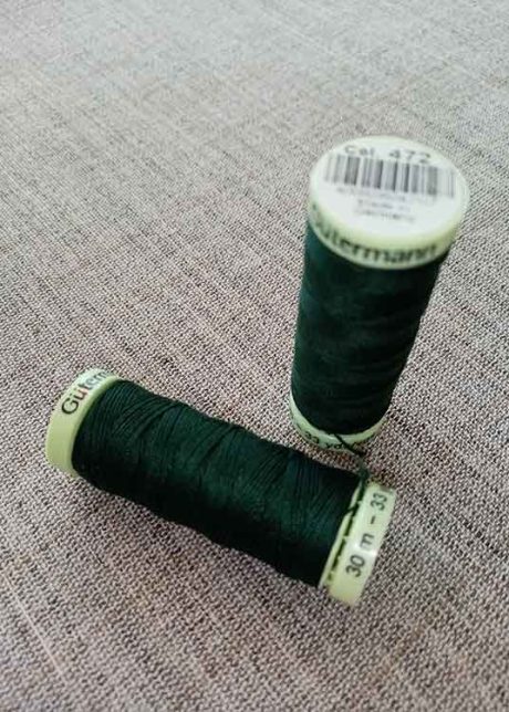 Gutermann Top Stitch thread, Col. 472 (forest green)