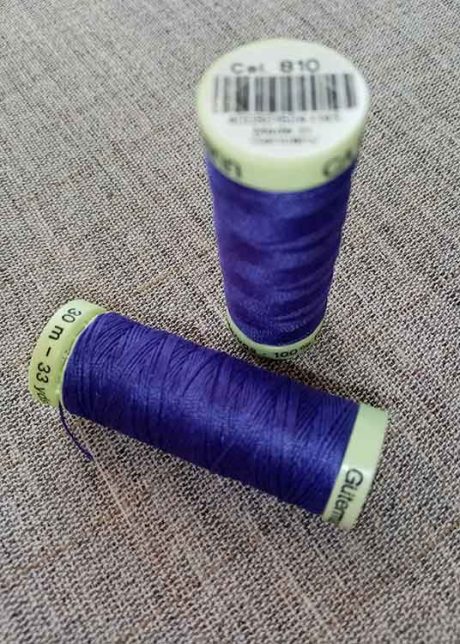 Gutermann Top Stitch thread, Col. 810 (purple)