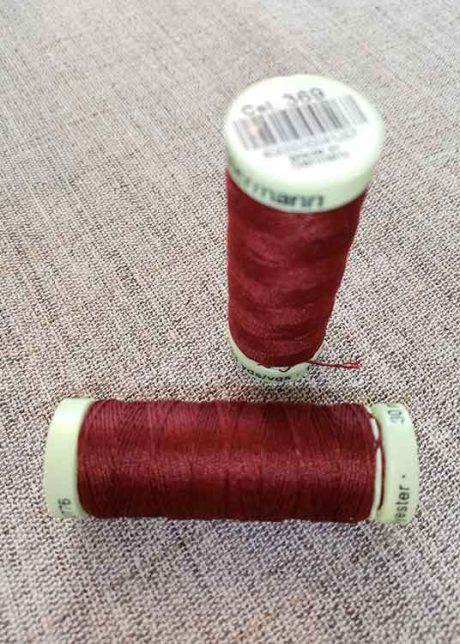 Gutermann Top Stitch thread, Col. 369 (wine)